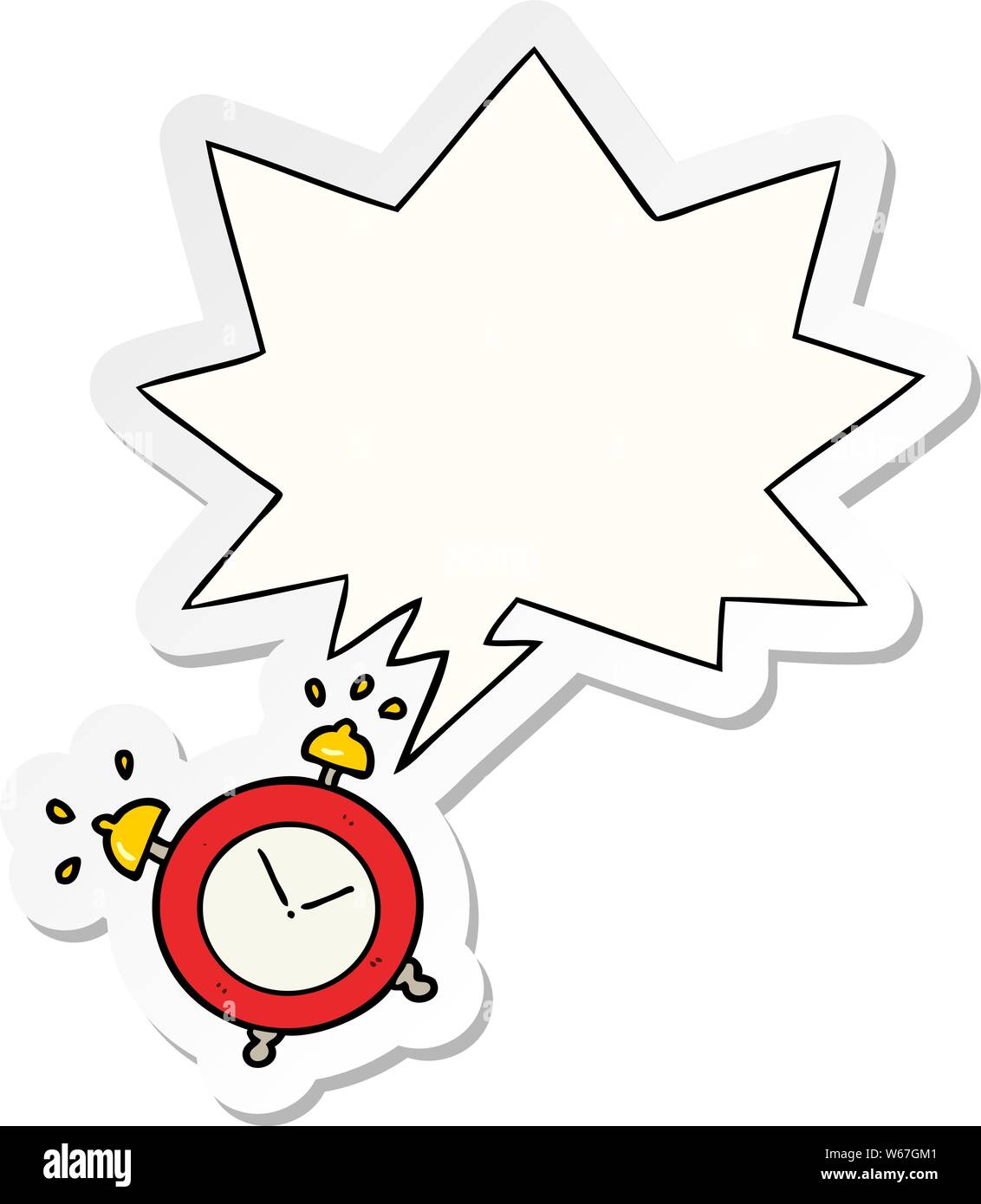 Cartoon Alarm Clock Ringing