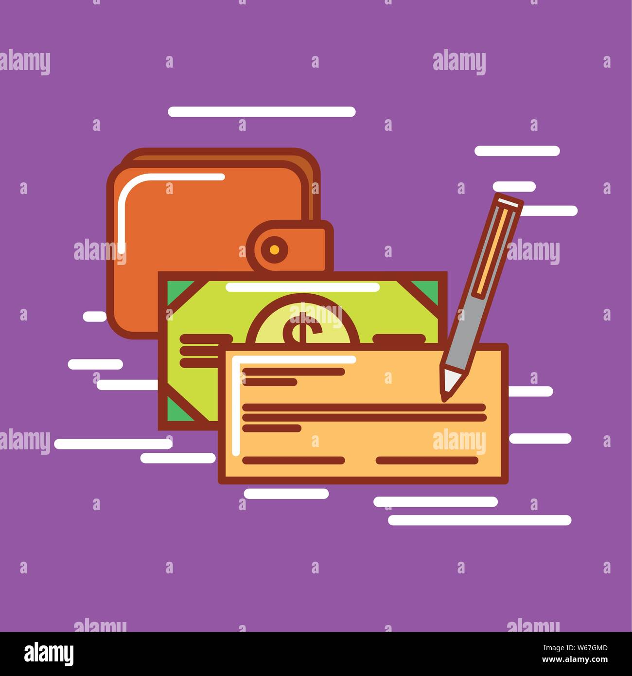 Money icon over purple background design Stock Vector Image & Art - Alamy