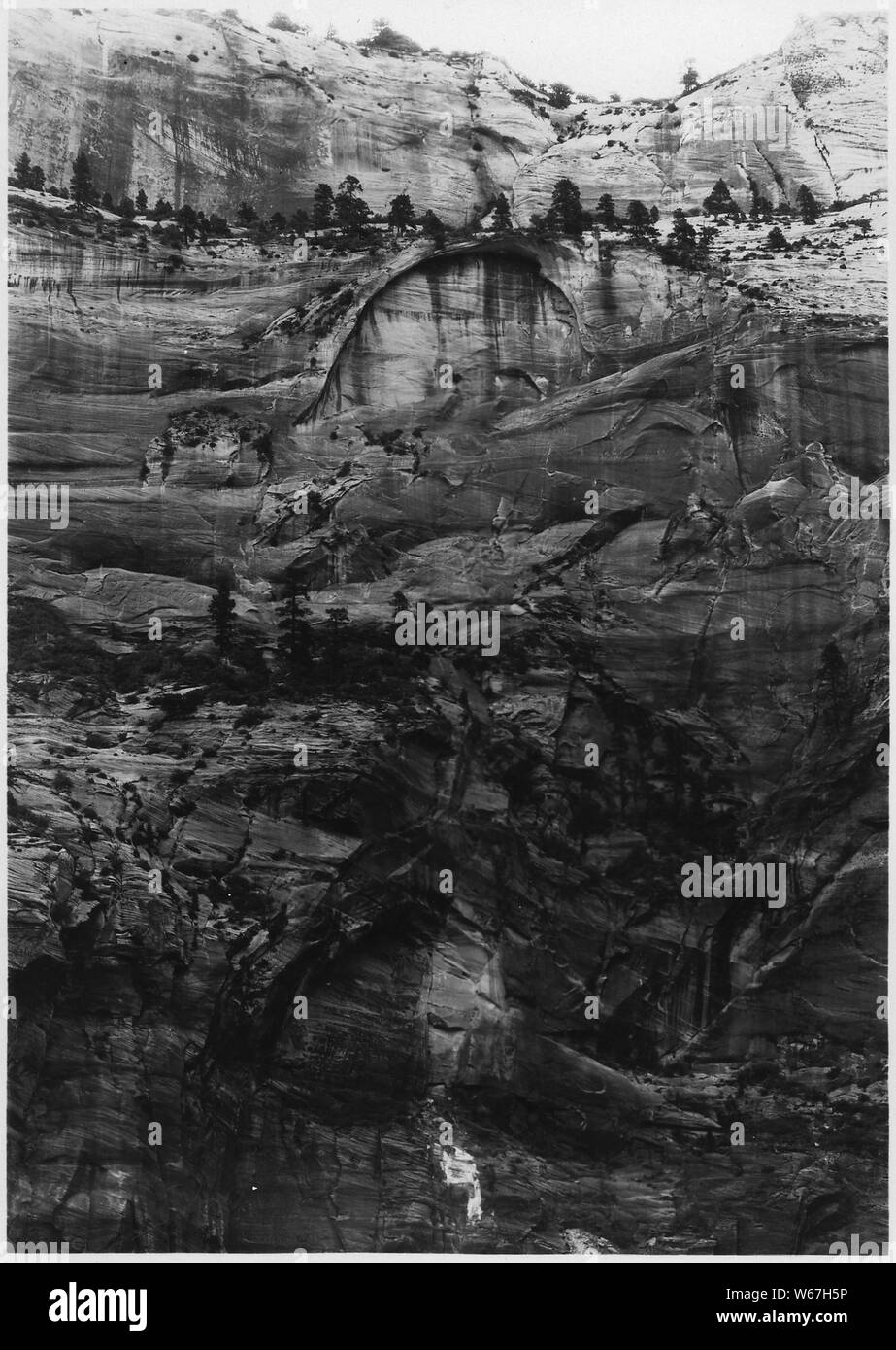 Natural Bridge on west side of Great White Throne Stock Photo Alamy