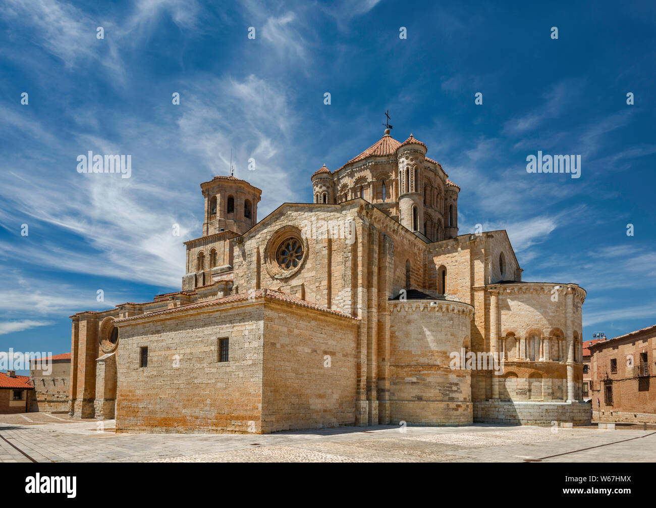 Colegiata de Santa Maria La Mayor, 12th century, Romanesque style collegiate church, in Toro, Zamora Province, Castilla y Leon, Spain Stock Photo
