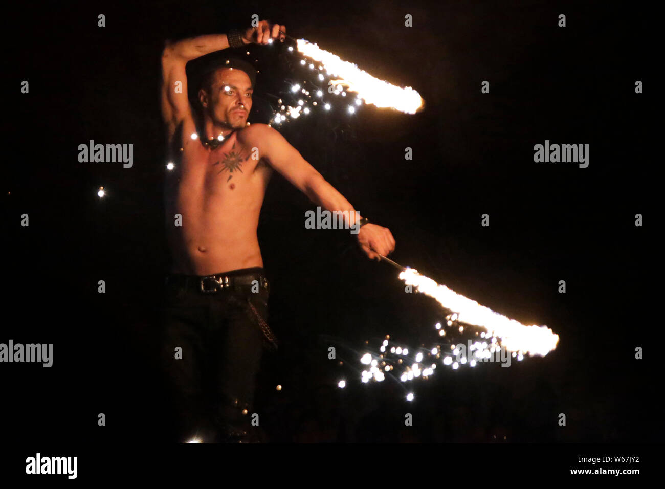 Fuego Carnal show during Adelaide Fringe Festival, March 2019. Stock Photo
