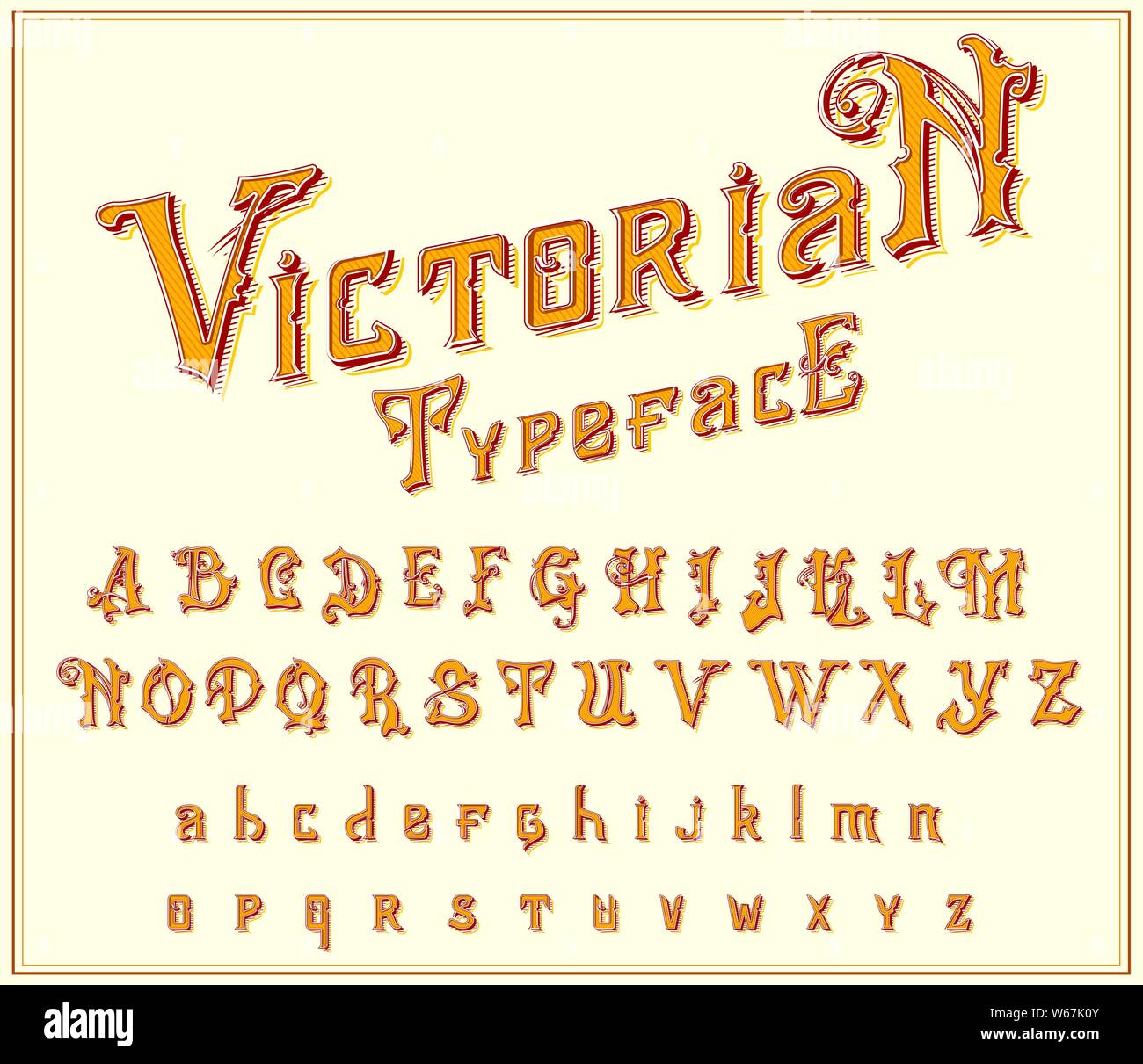 Victorian font hi-res stock photography and images - Alamy