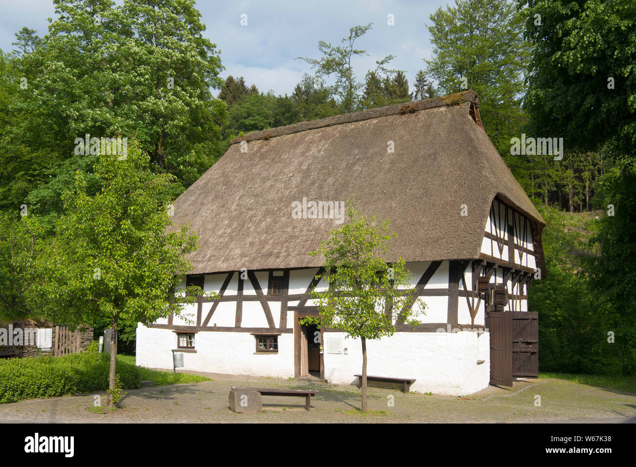 Deutschland, Nordrhein-Westfalen, Oberbergischer Kreis, Marienheide, Museum Haus Dahl, auch Haus Schenk genannt, erbaut 1586 Stock Photo