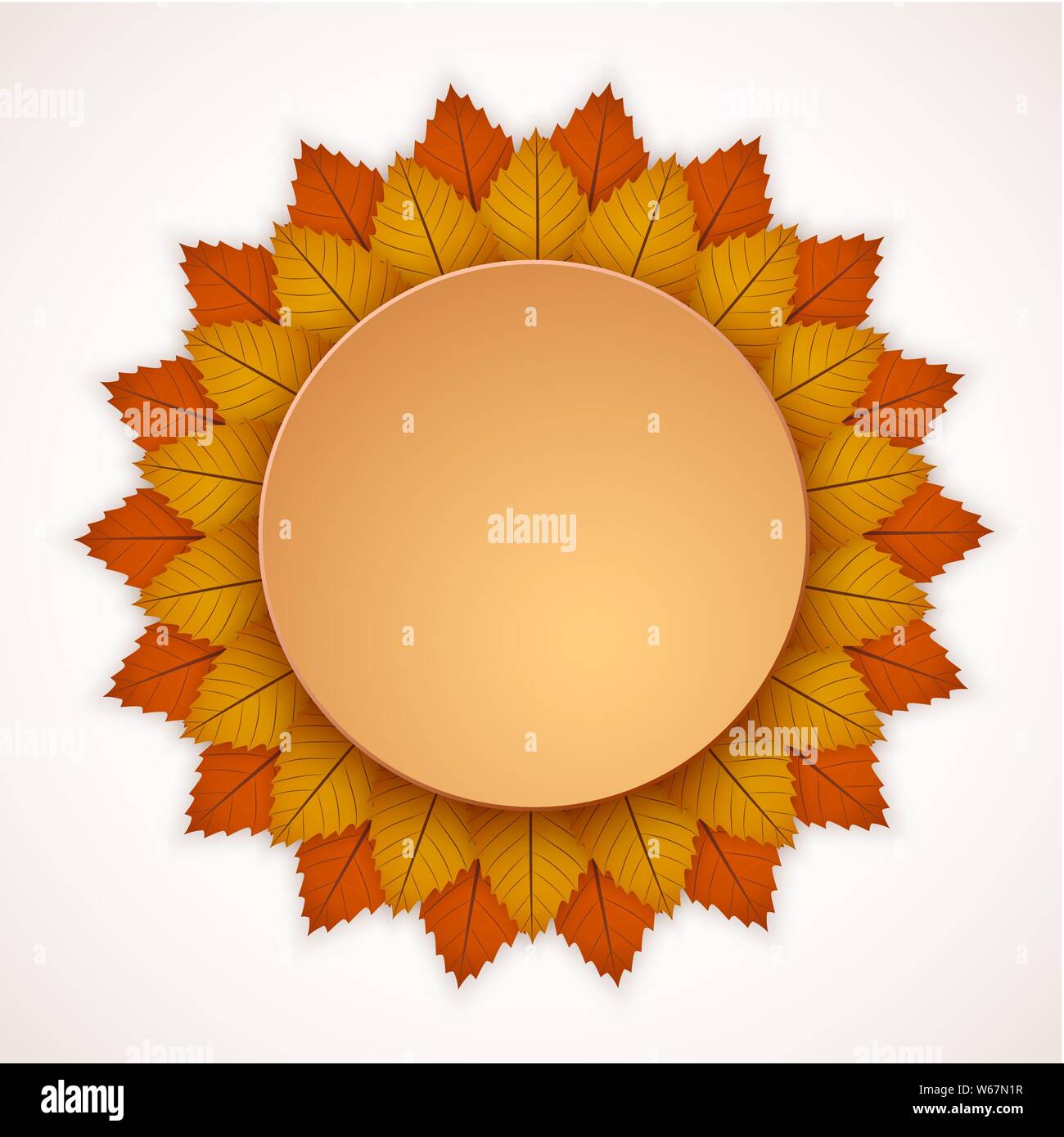 Autumn background layout decorate with leaves banner. Vector ...