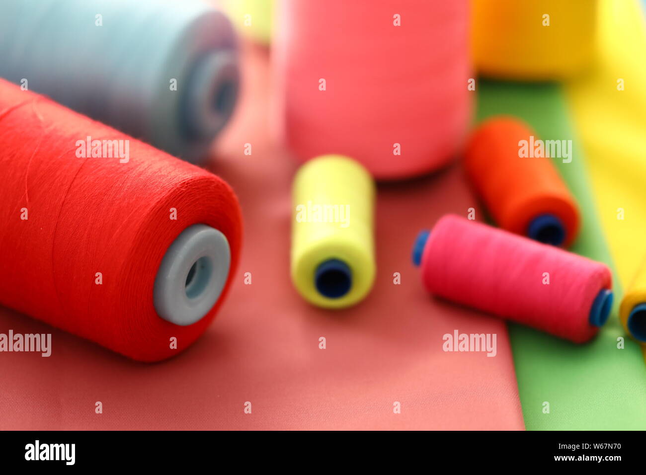 Diverse colors of threads Stock Photo
