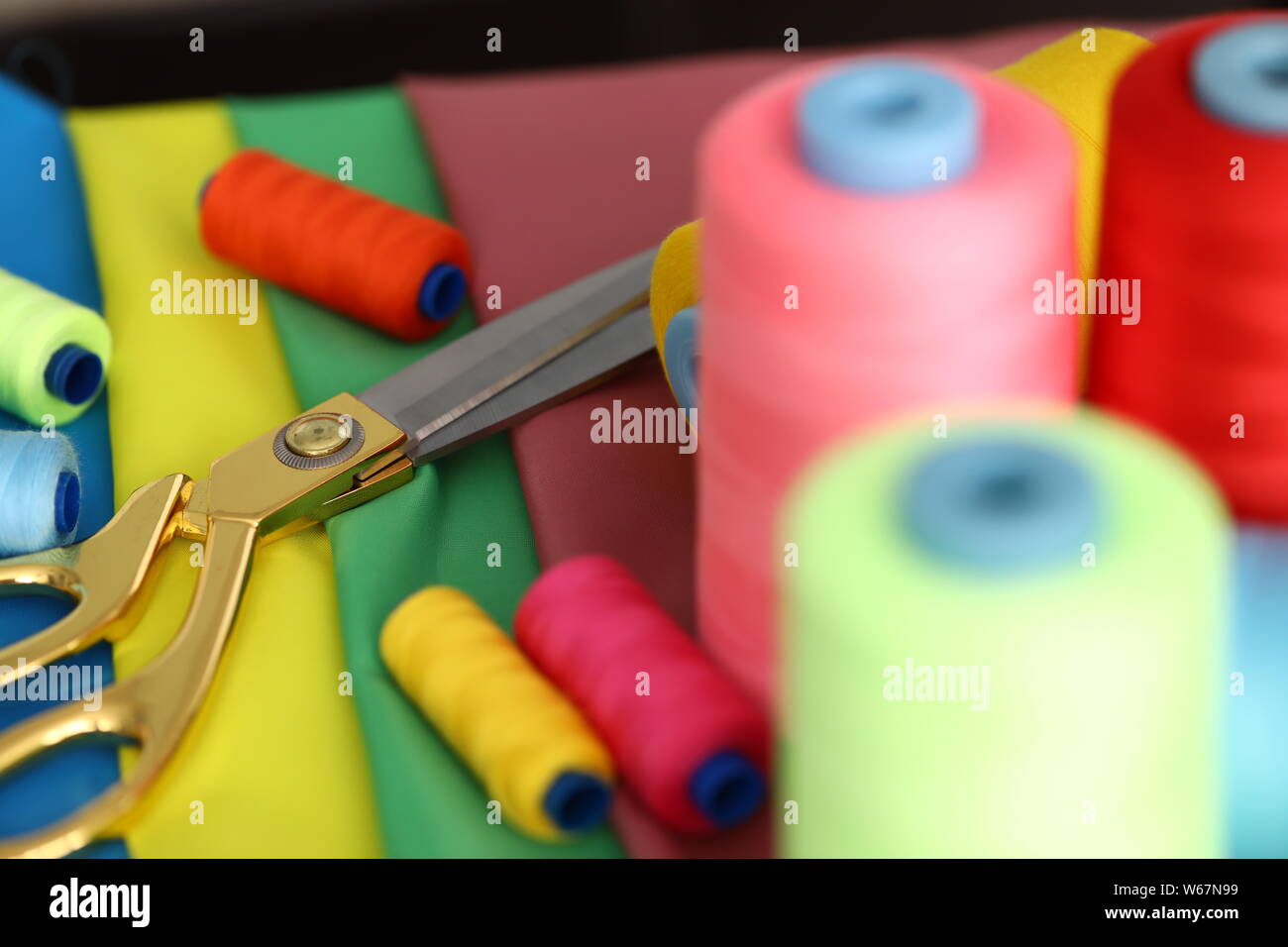 Workplace of creative tailor Stock Photo
