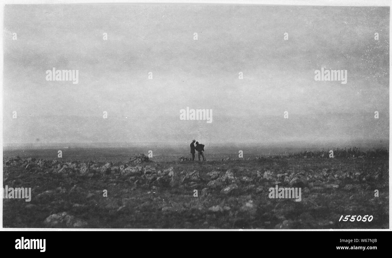 Old Indian Fort near Albee, Ochoco Forest, 1915 Stock Photo