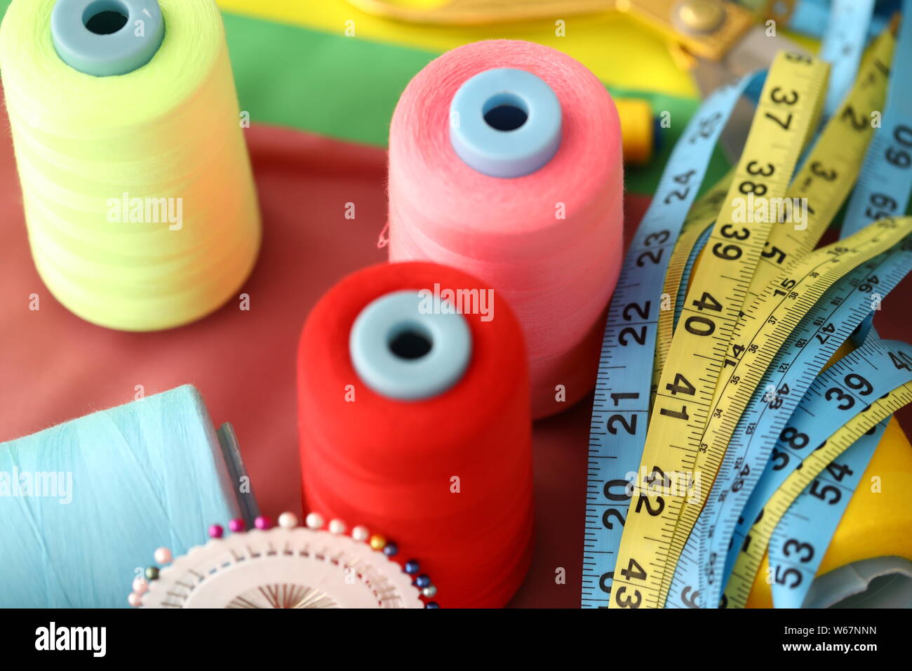 Diverse tailor utilities Stock Photo