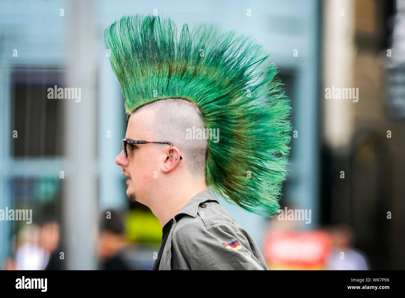 Blackpool, Lancashire, UK. 31st July, 2019. The fabulous Punk Rebellion festival returns to the Winter Gardens in Blackpool for a weekend of live punk rock music. The Rebellion Festival, formerly Holidays in the Sun and the Wasted Festival is a British punk rock festival first held in 1996. This open to all event draws thousands of overseas visitors to see all their favourite punk musicians in one place. Credit: Cernan Elias/Alamy Live News Stock Photo