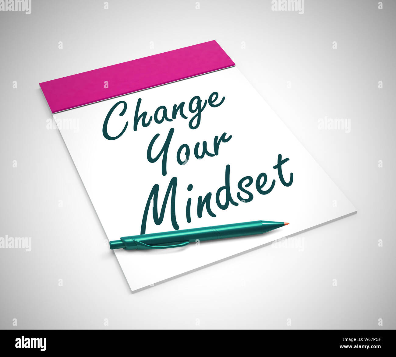 Change your mindset concept means thinking positive with new habits ...