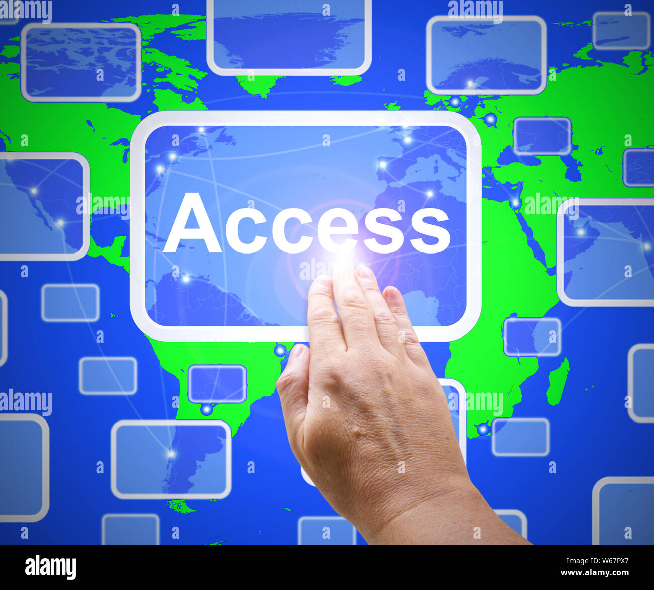 Access security icon means control of admission to a website or system