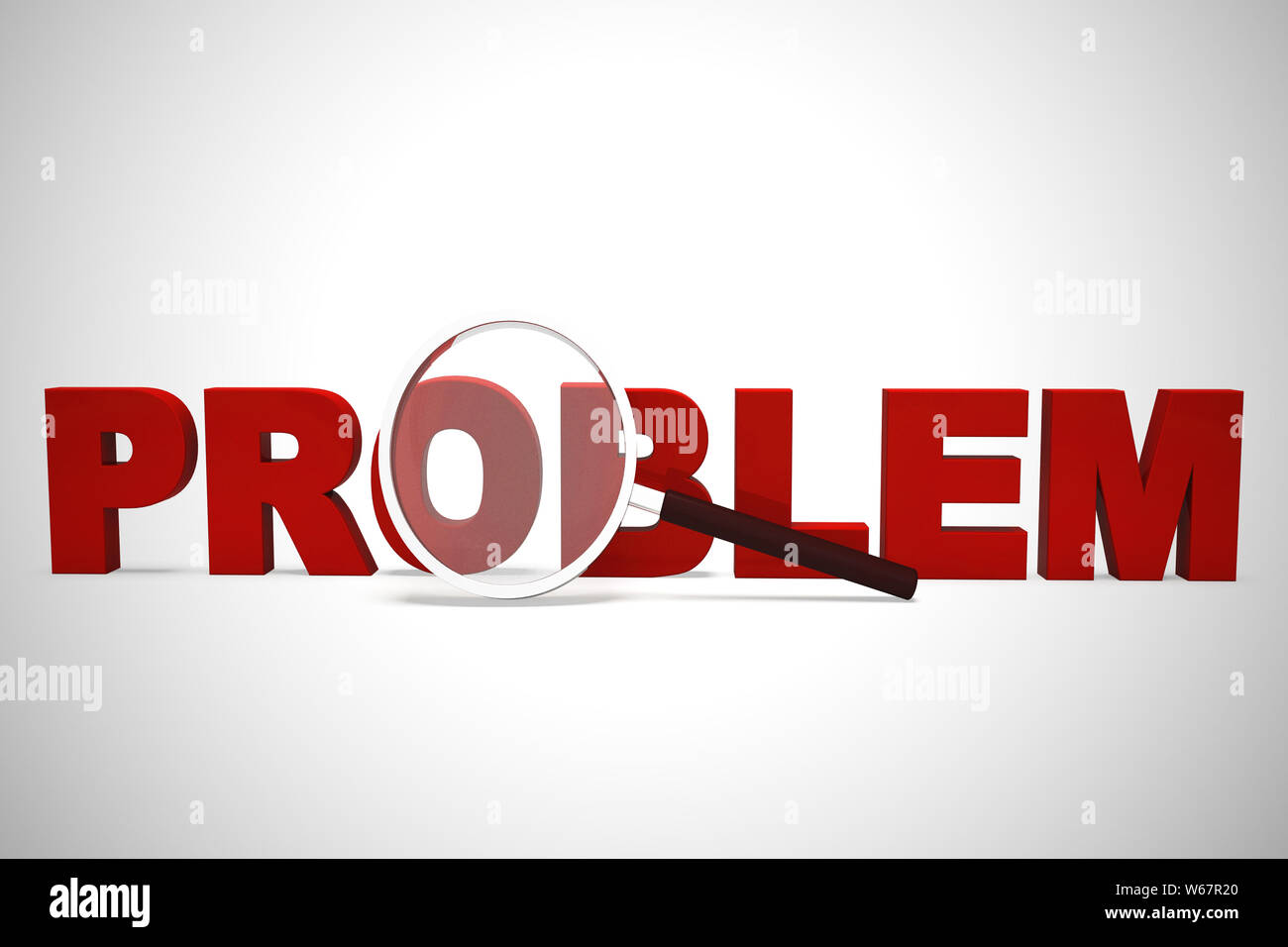 Problem concept icon means difficulty challenge or dilemma. In a predicament or quandary - 3d illustration Stock Photo