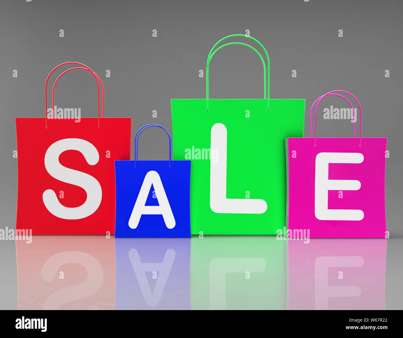 Sale discounts concept icon means best prices and bargains. A reduction in cost or marked down price - 3d illustration Stock Photo