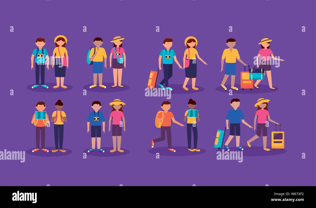 people and travel flat design Stock Vector Image & Art - Alamy