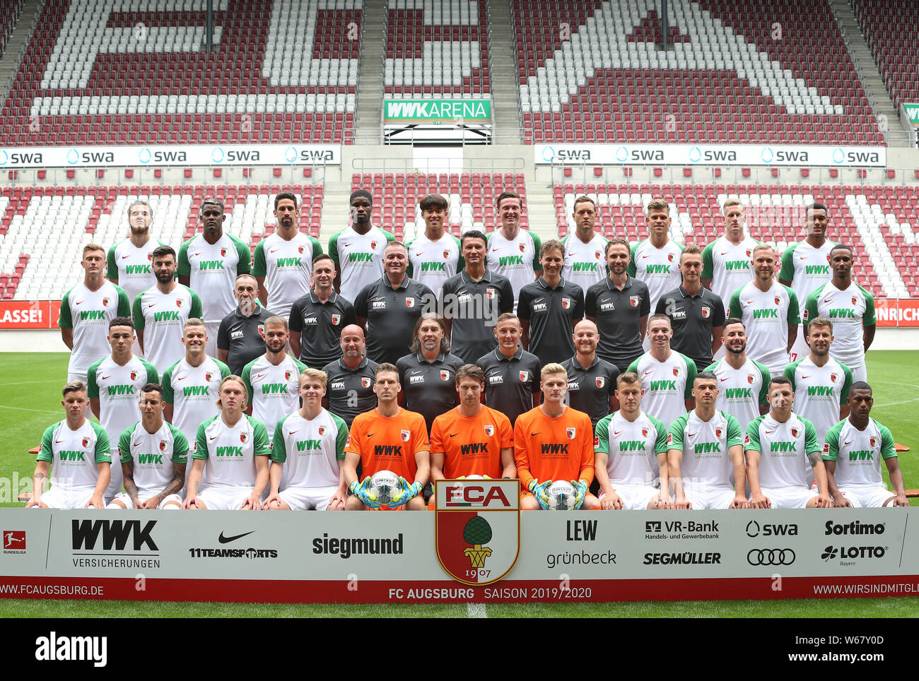 31 July 2019 Bavaria Augsburg Soccer Bundesliga Photo Shoot For Fc Augsburg For The 2019 20