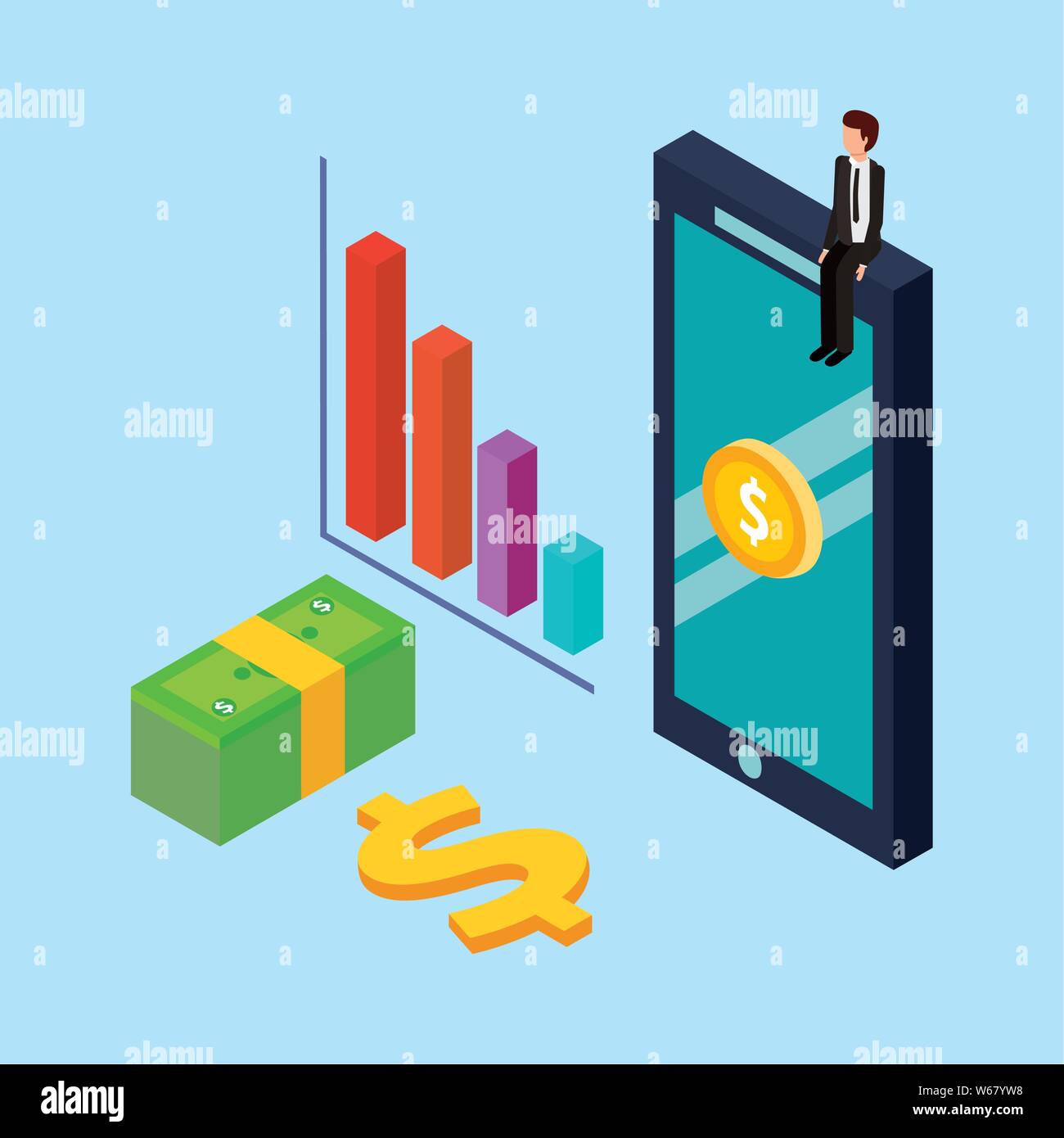 Money icon and businessman design Stock Vector Image & Art - Alamy