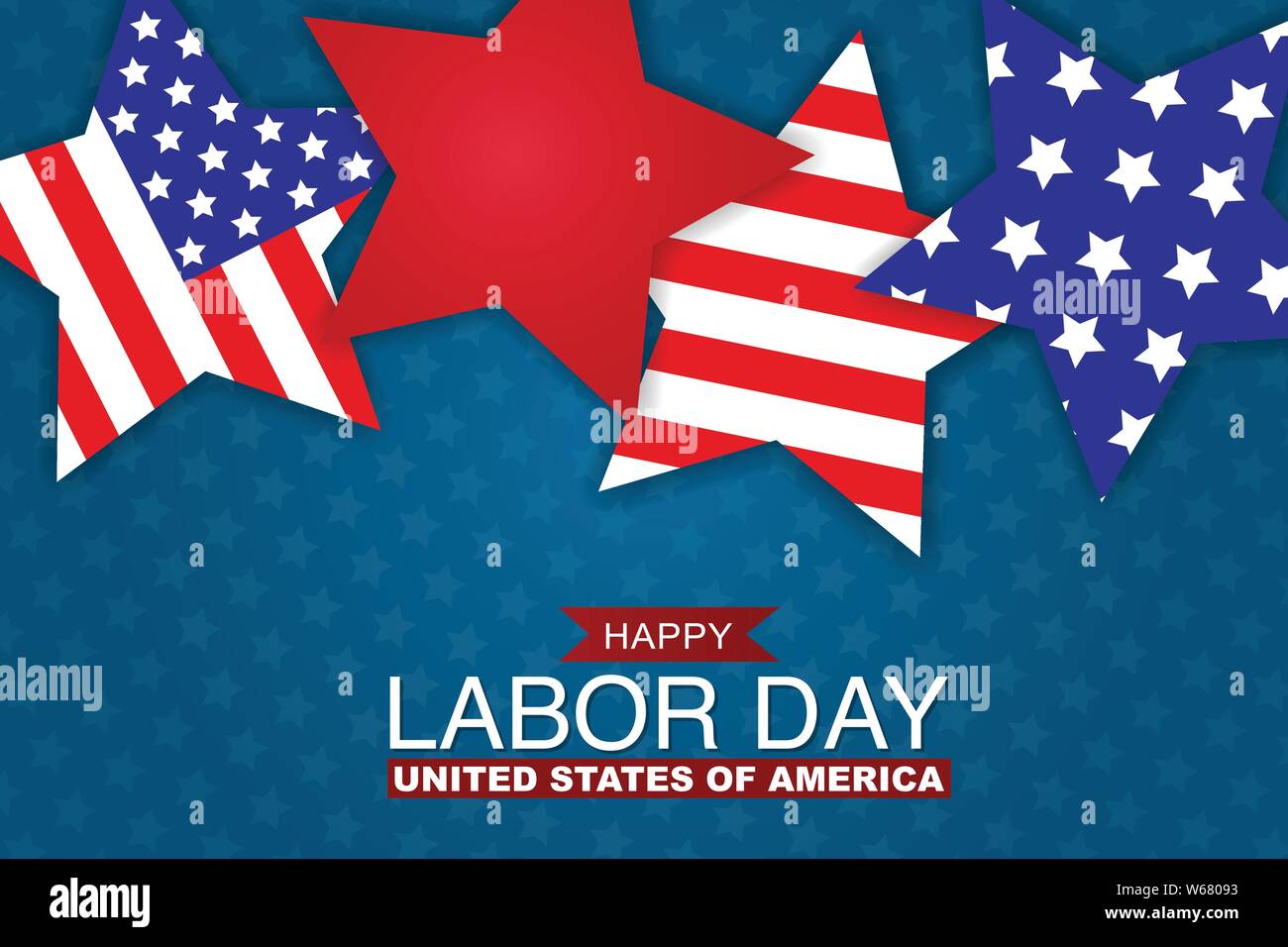 USA Labor Day background with stars in American national flag colors