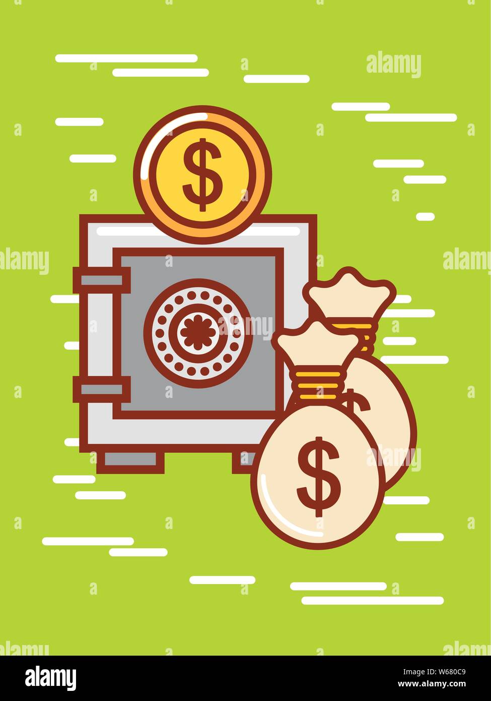 Money icon over green background design Stock Vector Image & Art - Alamy