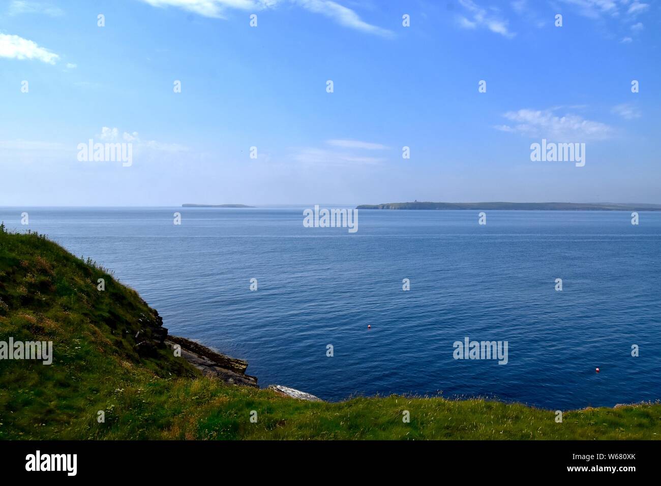 Hoxa Sound from Hoxa Head on South Ronaldsay. Stock Photo