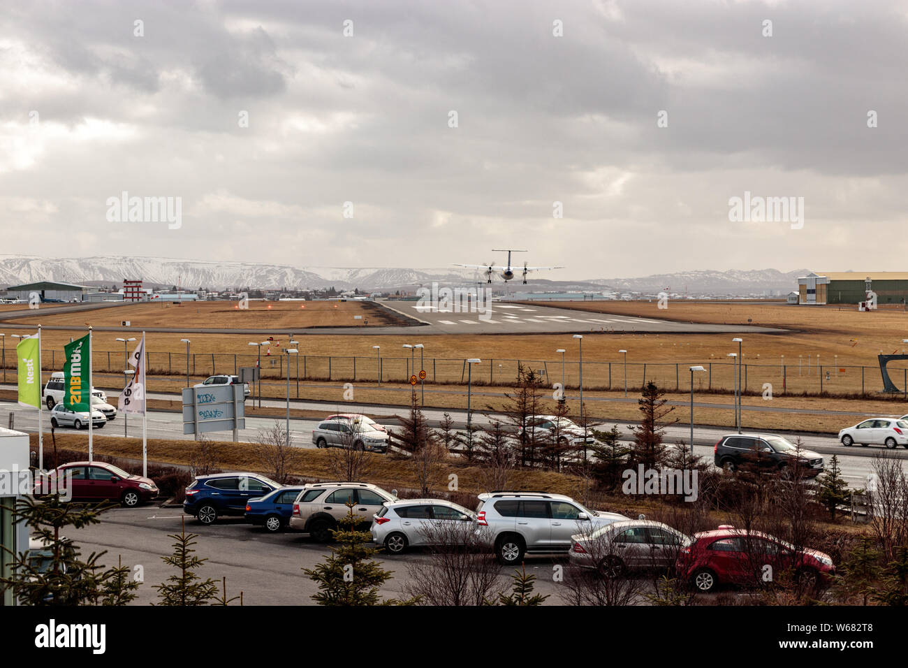 REYKJAVIK, ICELAND View of Reykjavik Airport Stock Photo