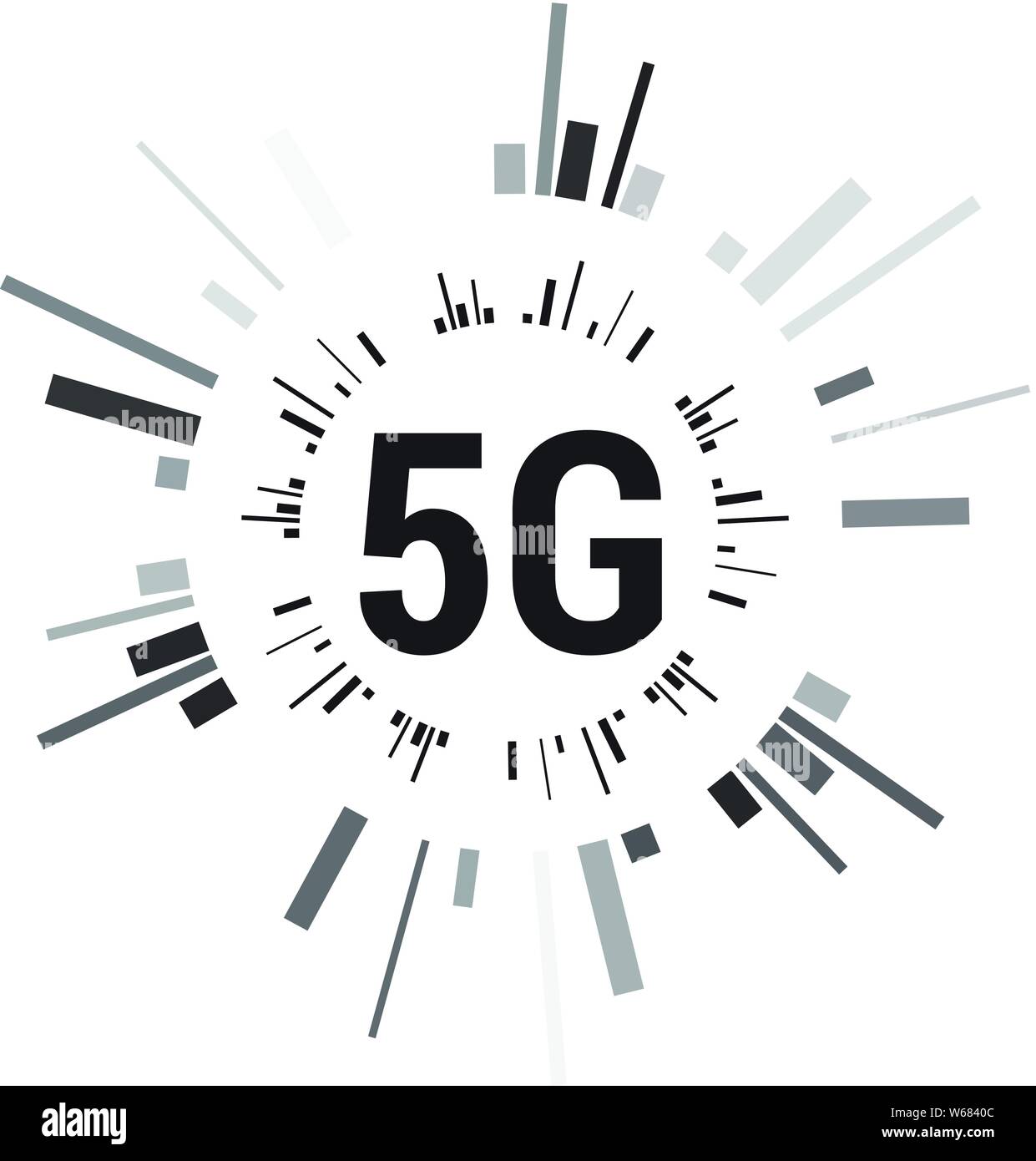 5G Technology Concept Icon as EPS 10 File Stock Vector