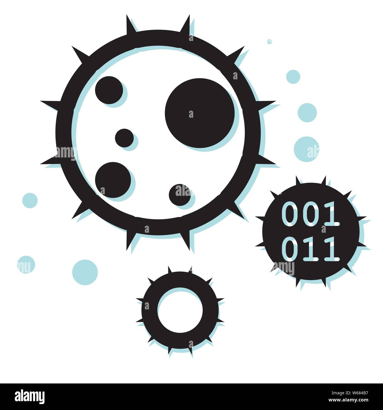 Computer Security Virus Icon as EPS 10 File Stock Vector