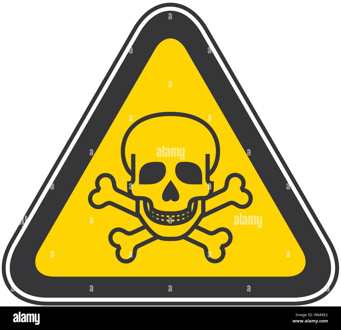 Triangular Warning Hazard Symbol Stock Vector