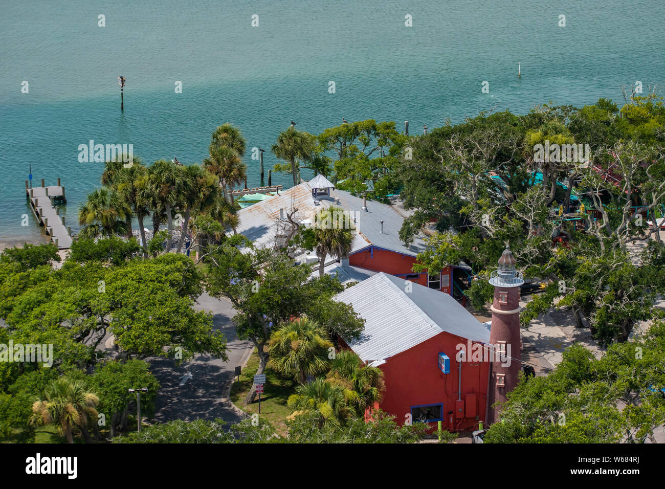 Ponce de Leon Inlet, Florida. July 19, 2019 Bar and Grill with small