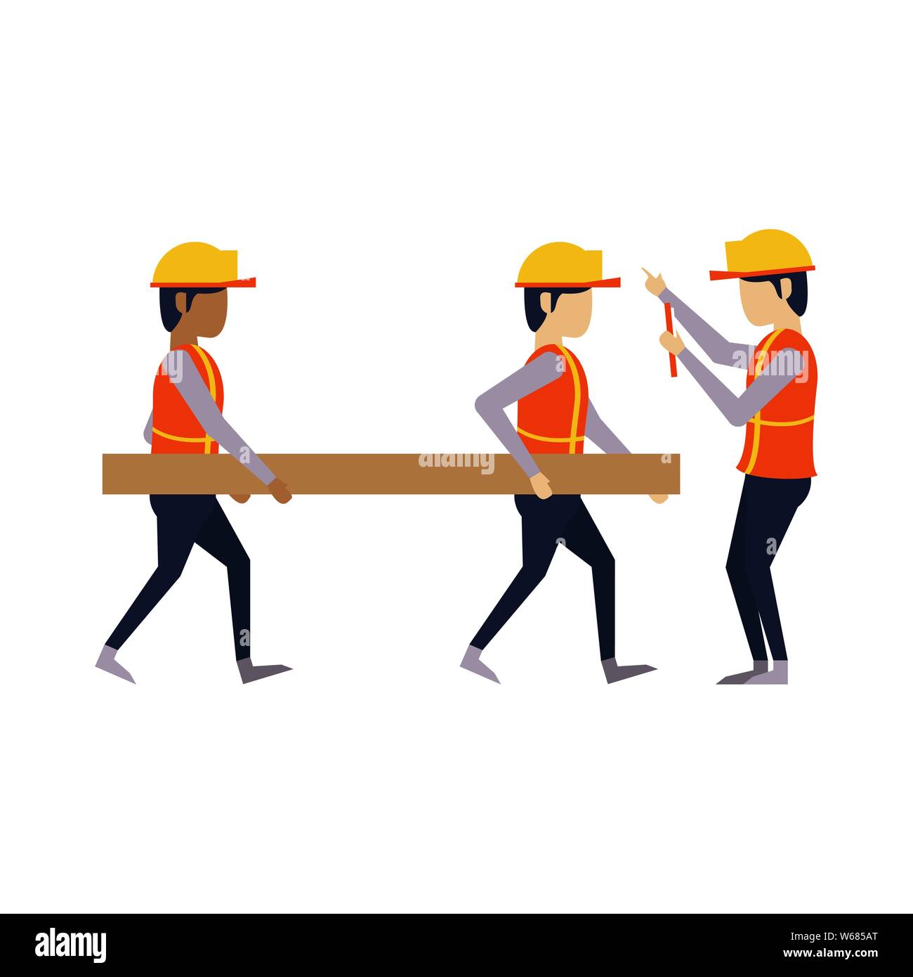 construction architectural engineering work cartoon Stock Vector Image ...