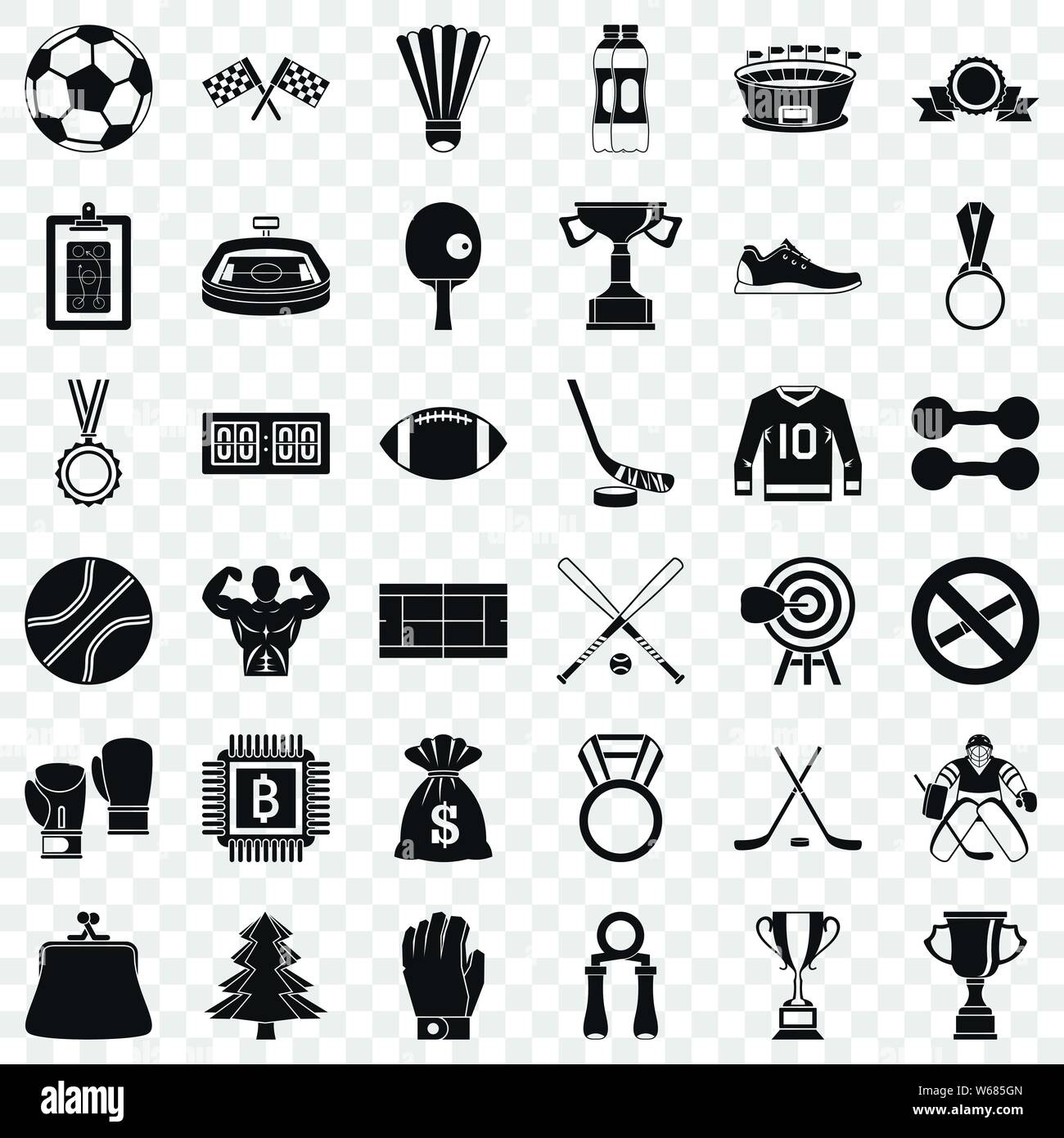 Hockey icons set, simple style Stock Vector Image & Art - Alamy