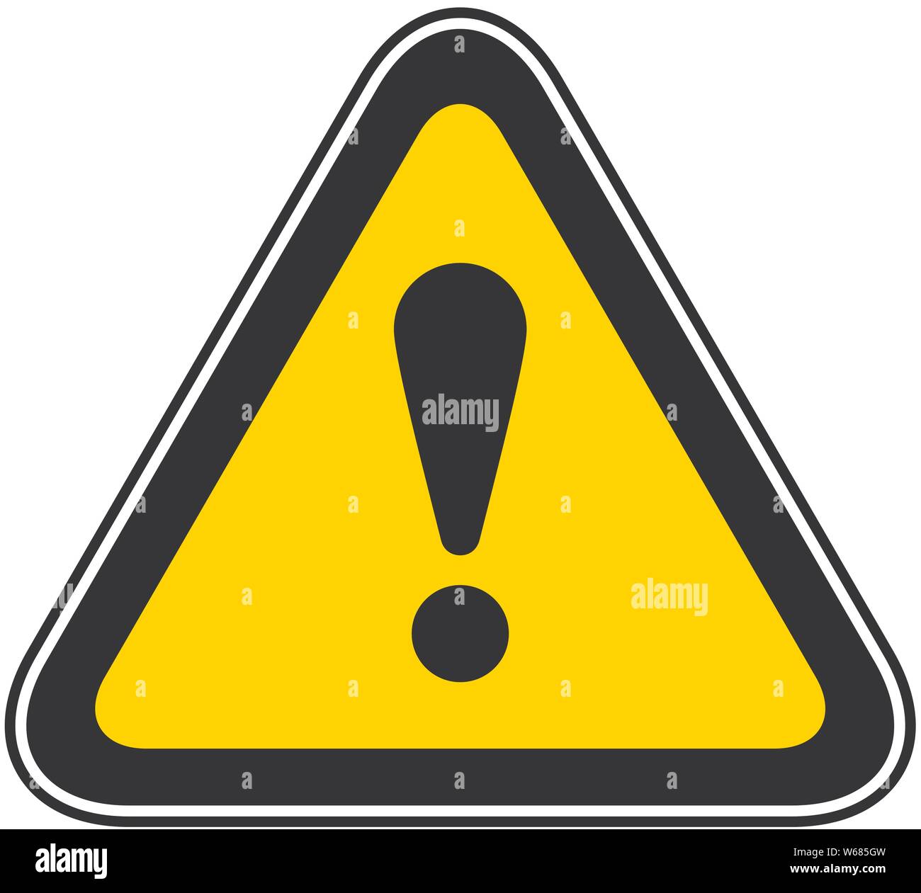 Triangular Warning Hazard Symbol Stock Vector Image & Art - Alamy