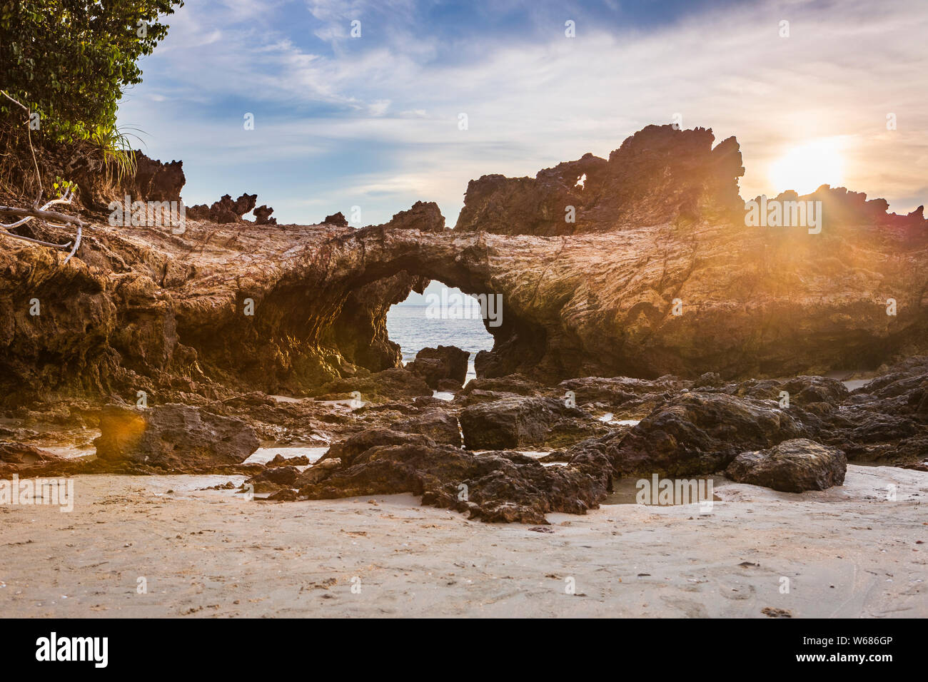 Stone Bridge - island of Koh Libong, Thailand Stock Photo