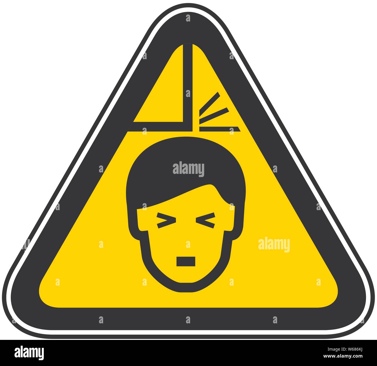 Triangular Yellow Warning Hazard Symbol Vector Illustration Stock Vector Image Art Alamy