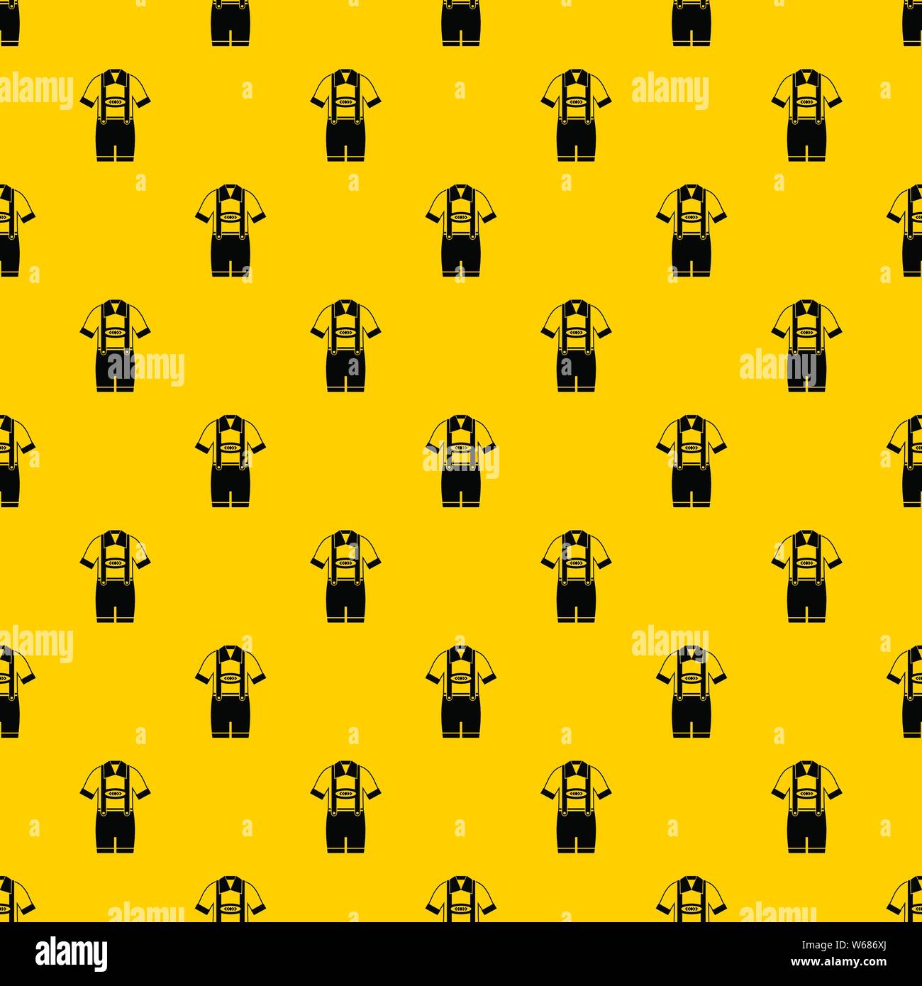 T-shirt and pants with suspenders pattern vector Stock Vector