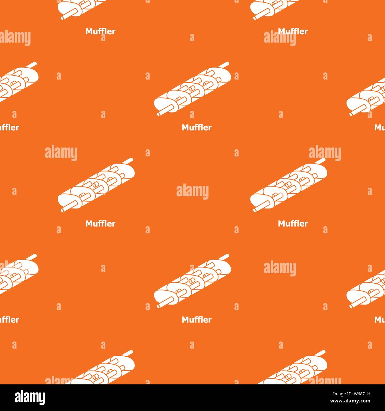 Muffler pattern vector orange Stock Vector