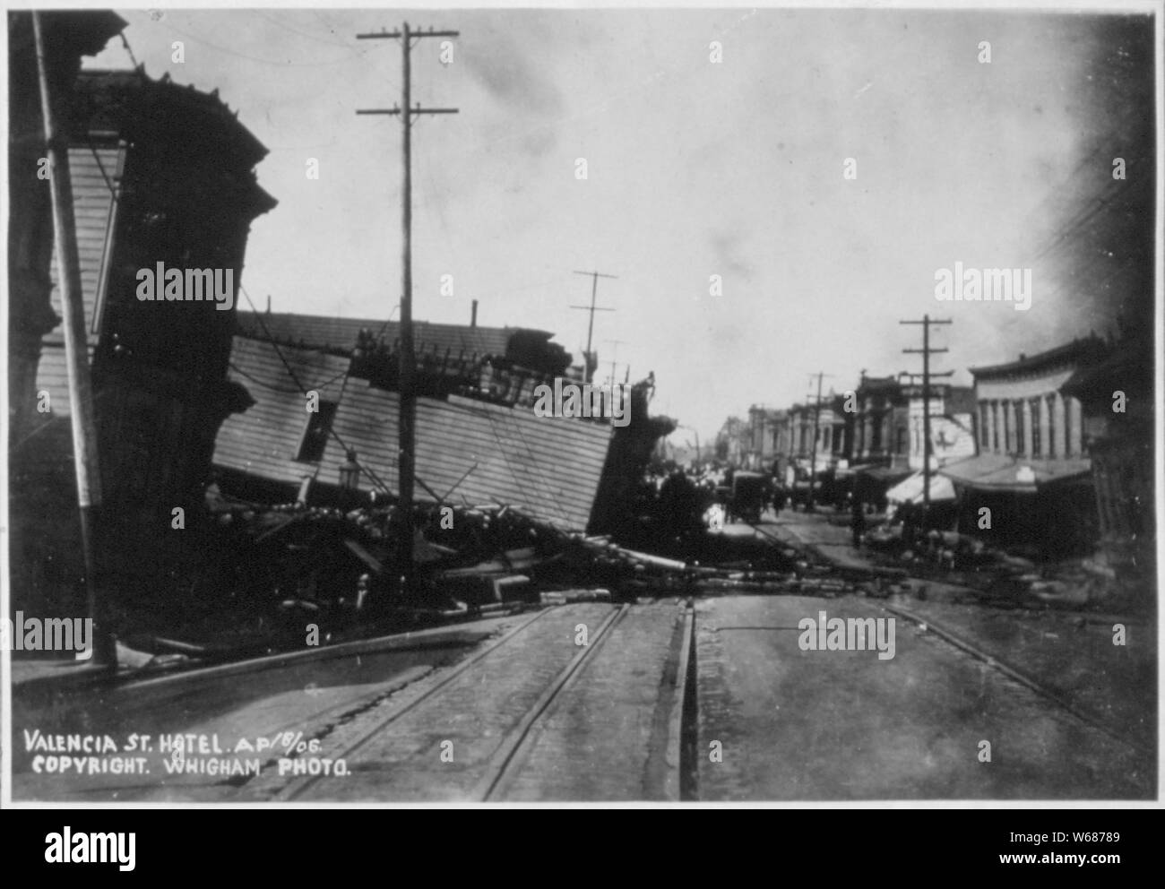 San Francisco Earthquake Of 1906 Valencia Street Hotel Stock Photo Alamy