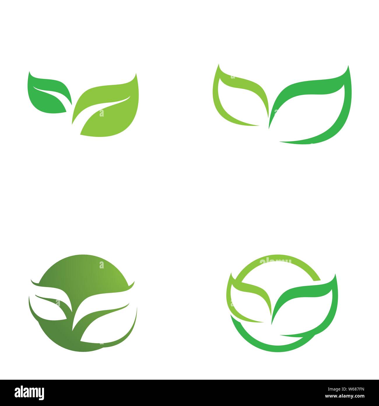 Logos of green Tree leaf ecology nature element vector Stock Vector ...