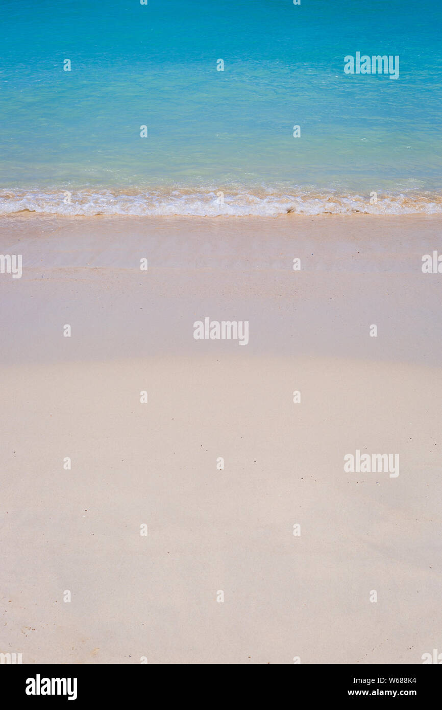 Perfectly white beach on the island Phiphi, Thailand. Full frame image Stock Photo