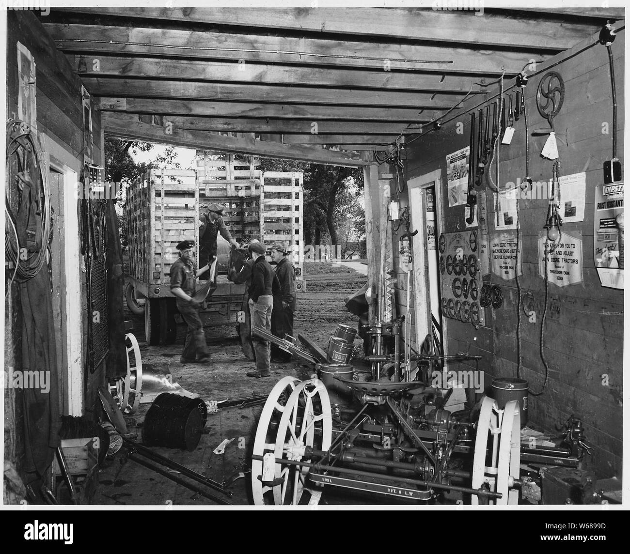 Farm machinery Black and White Stock Photos & Images Alamy