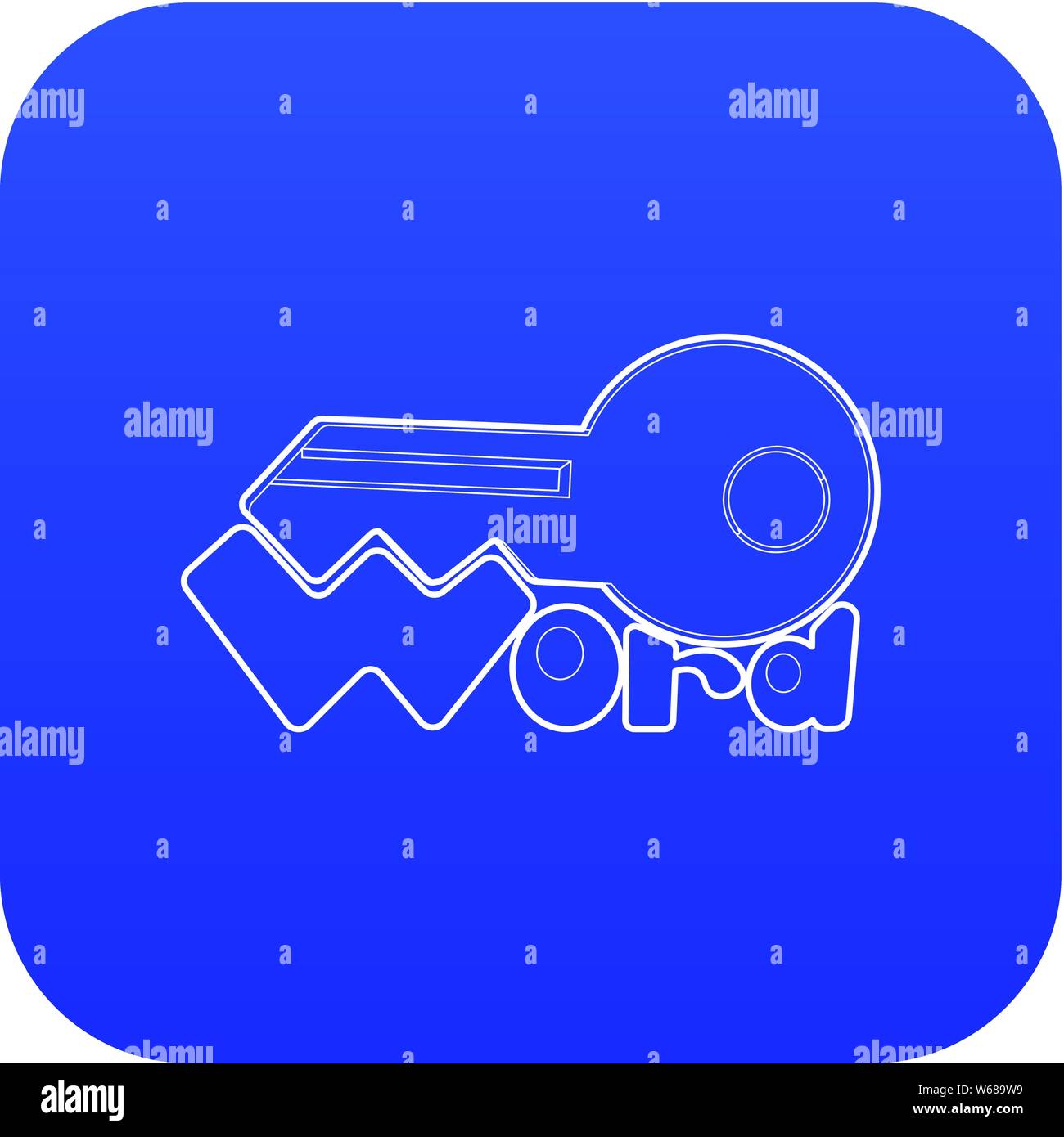 Key icon blue vector Stock Vector Image & Art - Alamy