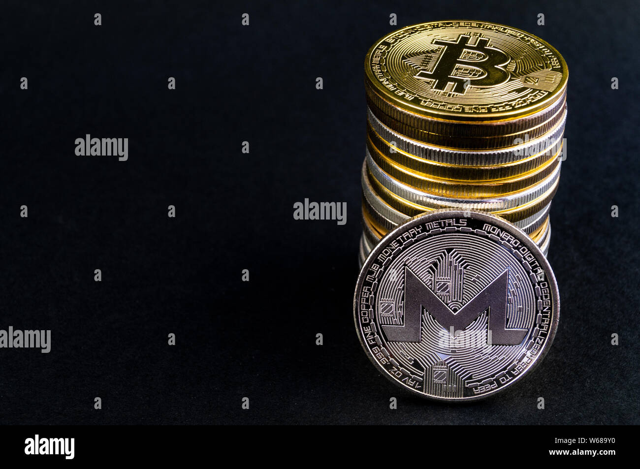 Monero MNR is a modern way of exchange and this crypto currency is a  convenient means of payment Stock Photo - Alamy