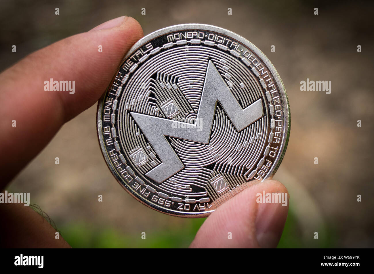Monero MNR is a modern way of exchange and this crypto currency is a  convenient means of payment Stock Photo - Alamy