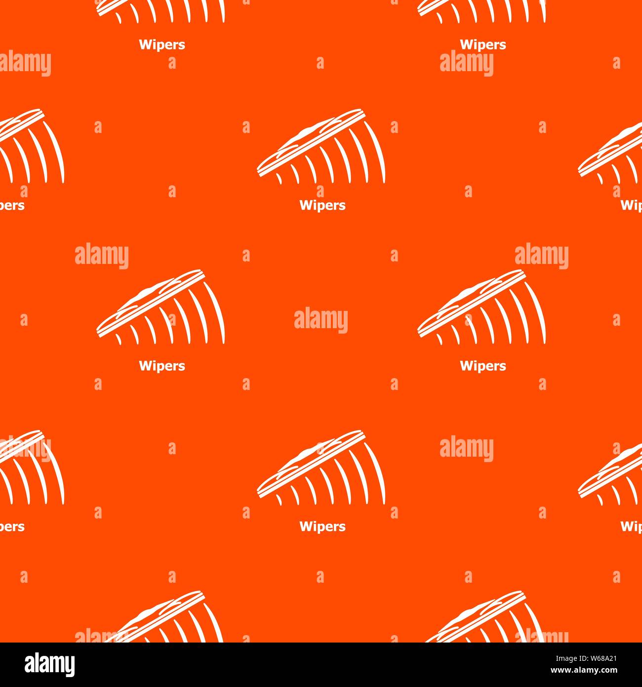Wipers pattern vector orange Stock Vector