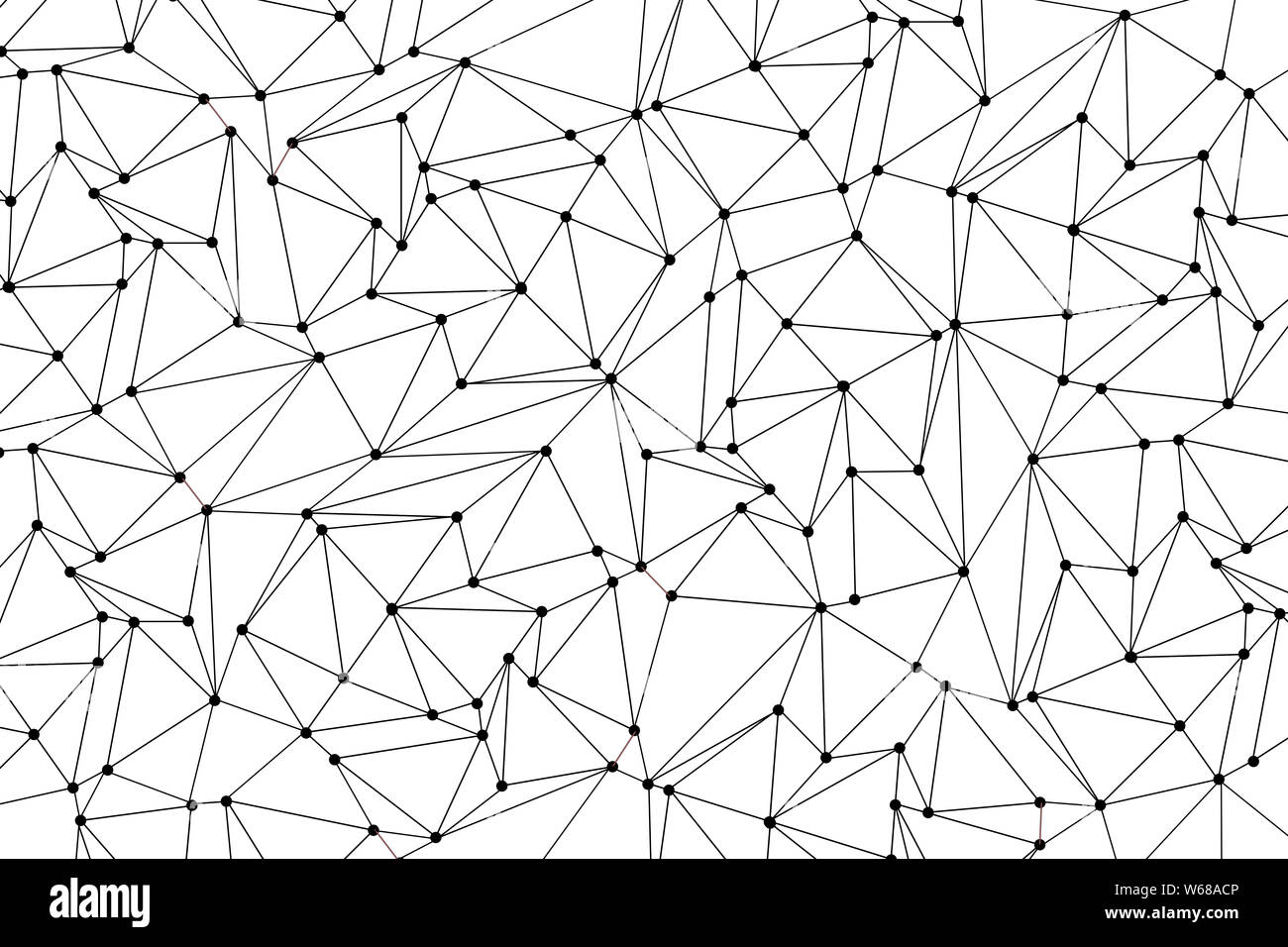 Network connection concept. Technology molecules with polygons on white ...