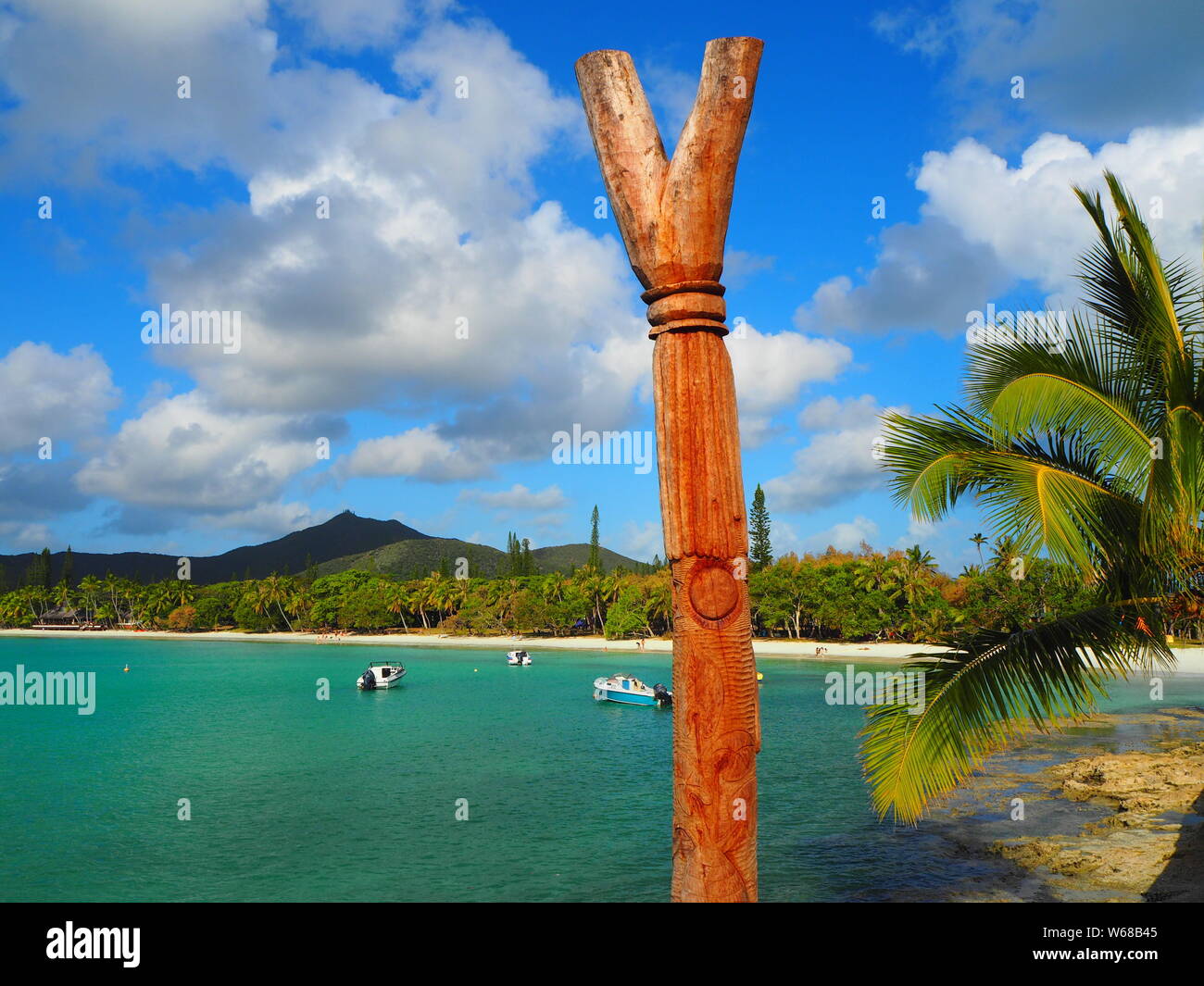 Symbols of History and Tradition on an Island in the South Seas Stock Photo