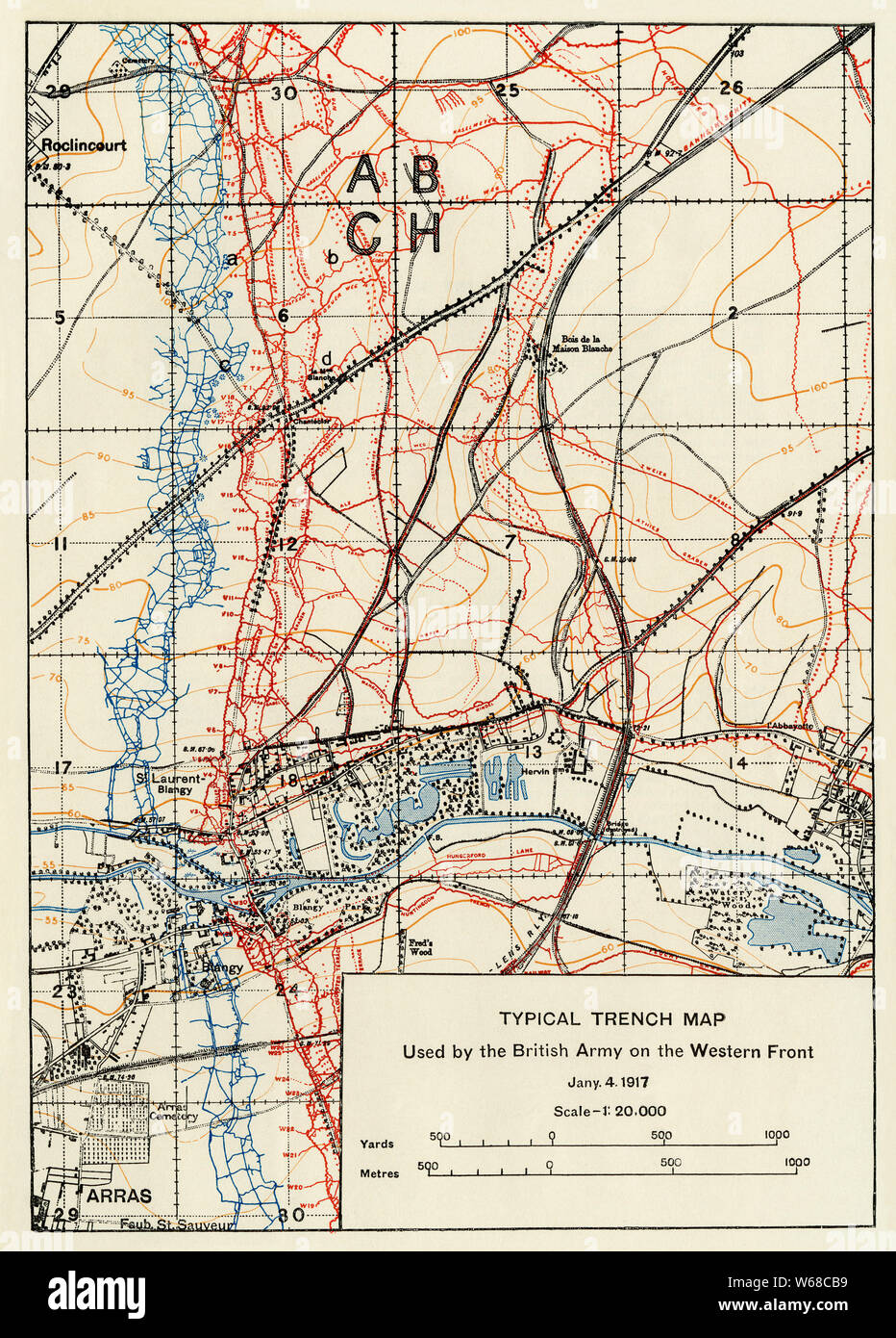 TRENCH MAP OF ROCLINCOURT 
