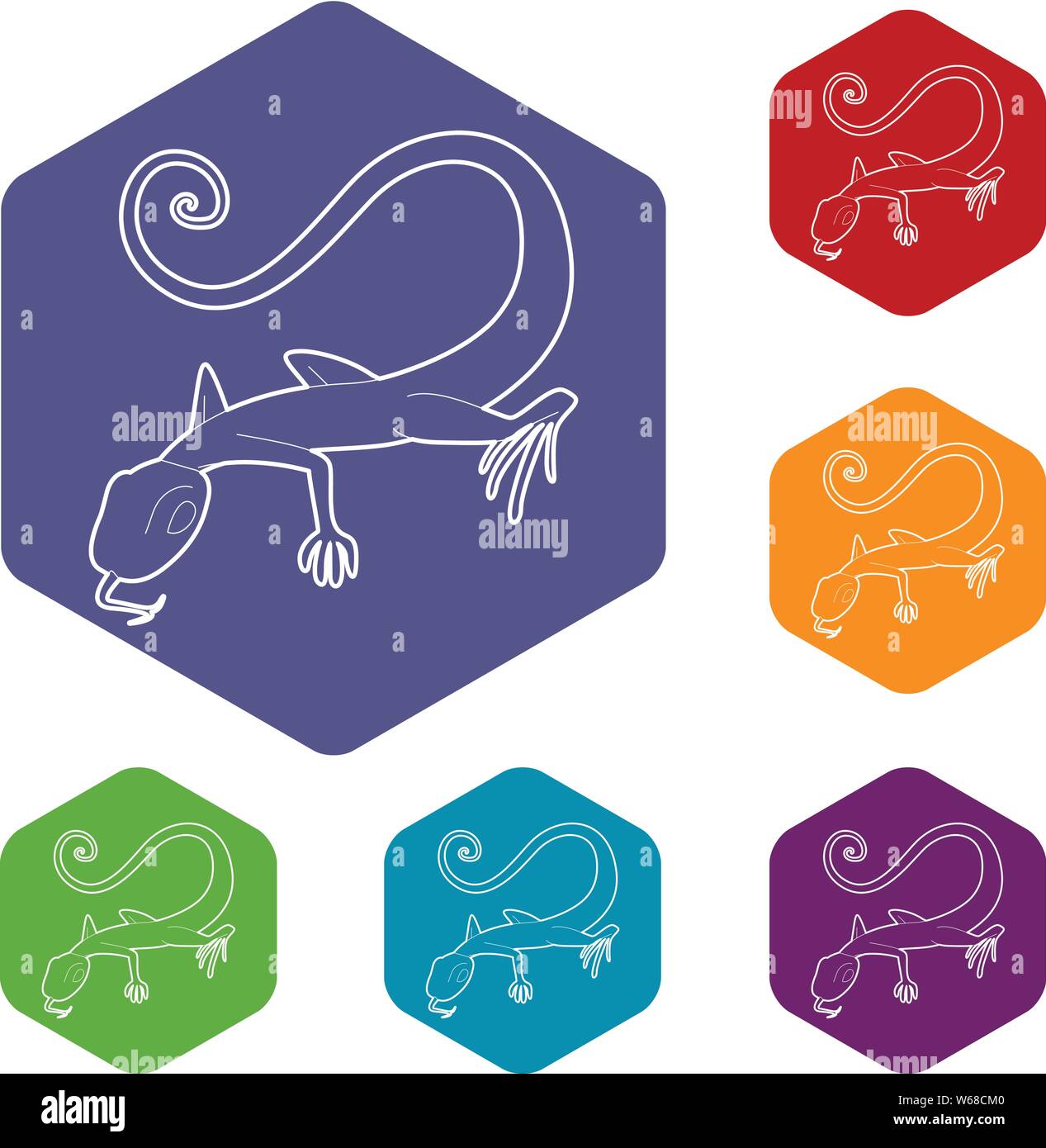 Lizard icon, outline style Stock Vector Image & Art - Alamy