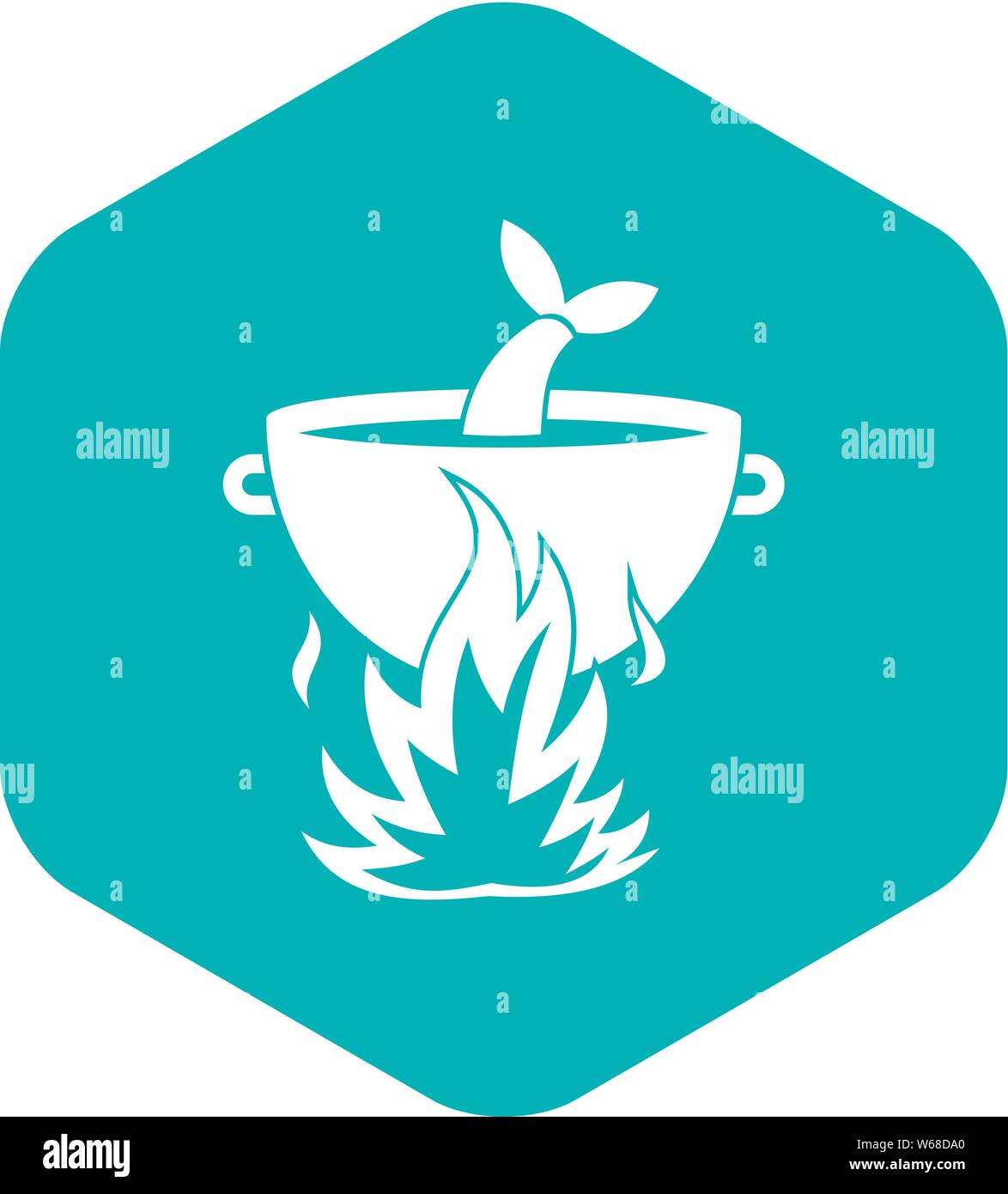 Fish soup on a fire icon, simple style Stock Vector Image & Art - Alamy