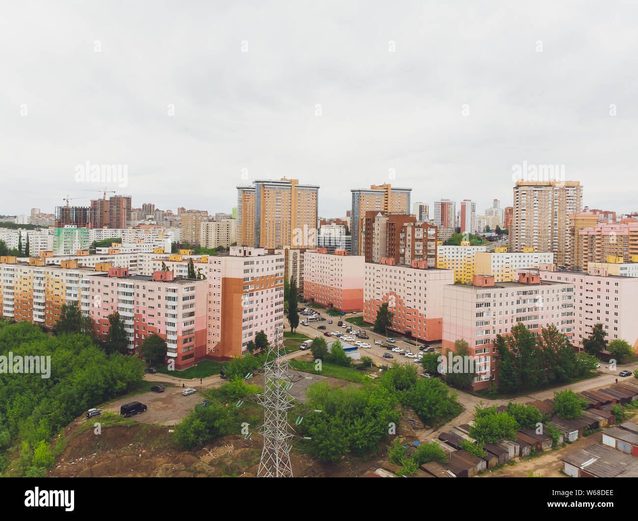 top view on the panorama of city - Ufa Russia Stock Photo - Alamy