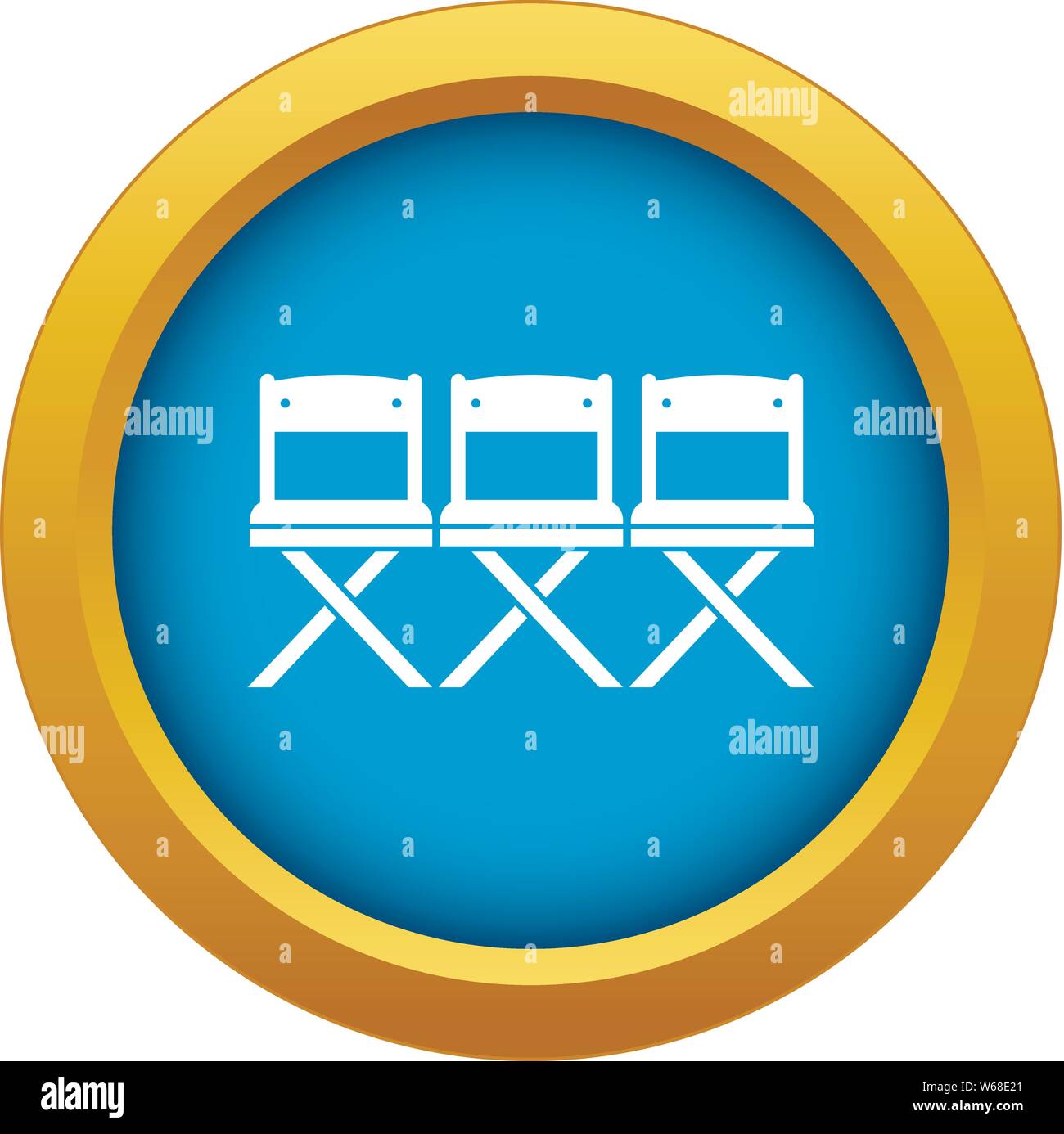 Chairs icon blue vector isolated Stock Vector Image & Art - Alamy